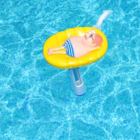 Floating pool thermometer, cartoon design, for measuring water temperature in pools, spas, jacuzzis and aquariums - AquaForge (1/2)