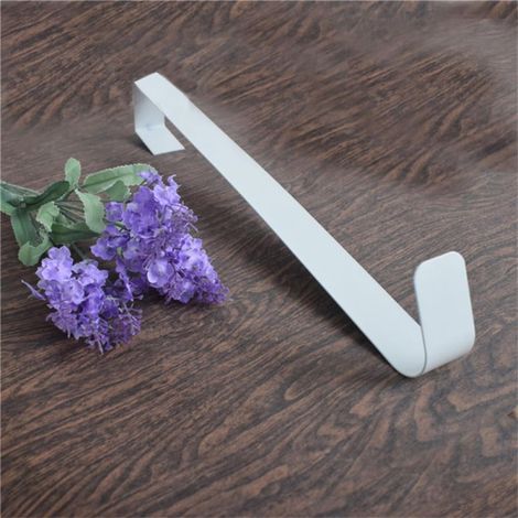 Support Pour Couronne - Support Métallique Pour Porte - Convient Portes Jusqu'à 5 cm D'épaisseur - Blanc Ou Noir - Lot De 2 (1/4)