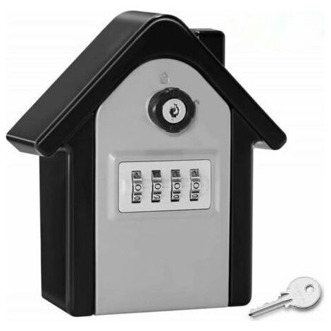 BRICOOMARKET Boîte à clés métallique antivol murale avec clé d'urgence (gris) (1/5)