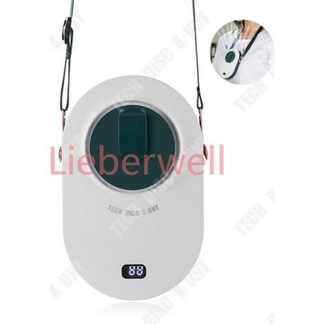Ventilateur de cou suspendu , TD® , Portable , USB , 2000 mAh , Silencieux (36 dB) (1/4)