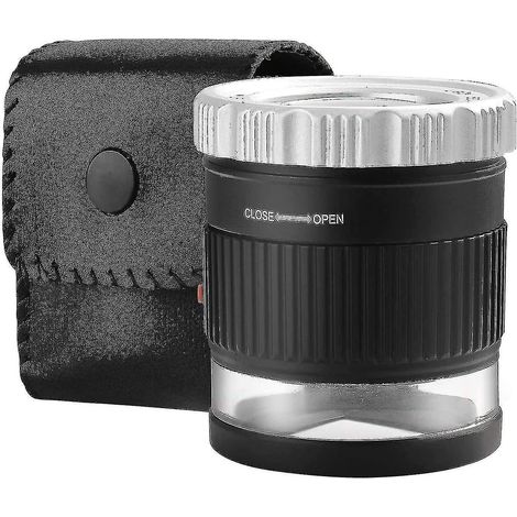 30-fache Vergrößerungslupe mit 6 LED-Leuchten, faltbar, verstellbare Brennweite (1/3)