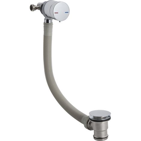 Contemporary Bathroom Round Bath Filler, 550mm x 65mm, Chrome, Balterley