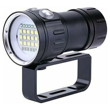 Lampe de plongée sous-marine IPX8 étanche de 18000LM, résistante jusqu'à 80 mètres de profondeur, idéale pour la photographie et la vidéo sous-marines.