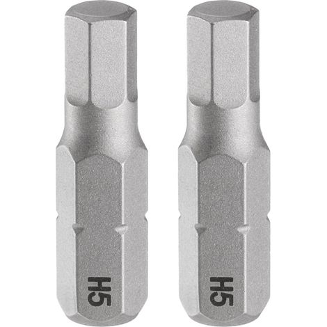 2pcs H5.0 Embout de Tournevis Hexagonal 1/4" Tige Hexagonale 25mm/1" Longueur Magnétique Tête Hexagonale Acier S2 Embout de Tournevis (1/5)