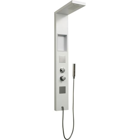 Columna de Hidromasaje Polinesia ABS y PVC Cromado Rociador Lluvia DP GRIFERIA Garantía 3 Años