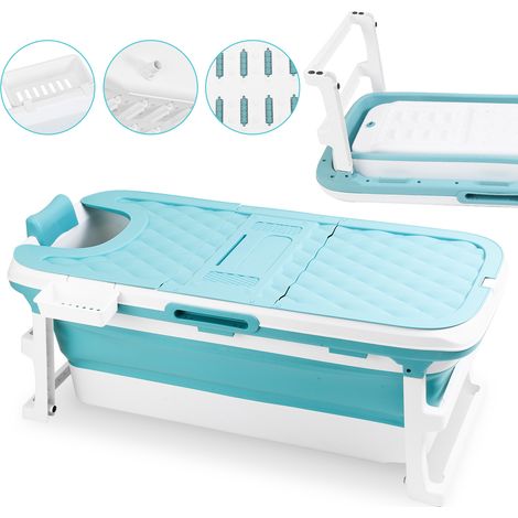 Randaco Badewanne Erwachsene Klappbar Spa Bad - Mobile Badewanne-mit Seifenkorb 149x60x50cm