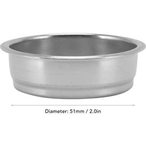 Ortviai Filtre à café 51 mm en acier inoxydable non pressurisé – cuvette poreuse simple couche pour 1 tasse (1/4)