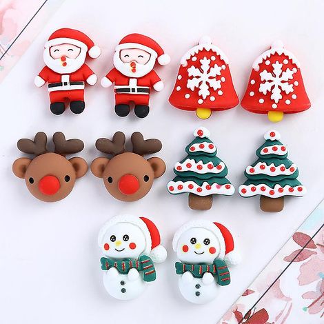 figurine Dcorative Nol, 10pcs Miniature En Rsine Personnage De Nol, Ornements Nol Pour Dcoration Maison Jardin Bricolage Diy Bonsai Table Empoteme
