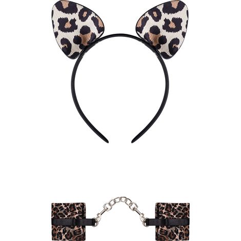 Obsession - Serre-tête chat sexy + Menottes Tigerlla Taille unique