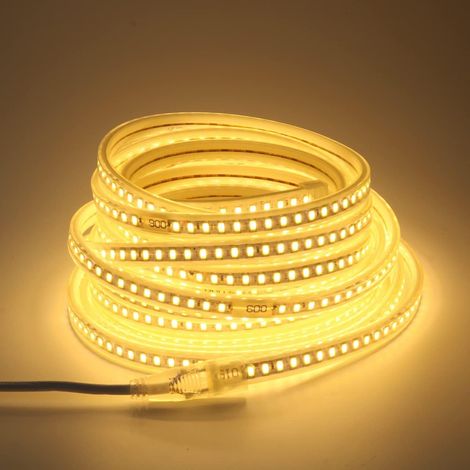 2M 3M 5M 6M Bande LED Blanc 3000K 4000K 6000K AC 220V Interieur Exterieur IP67 Etanche SMD 5730 120led / m Ruban LED pas besoin de Transformateur (Blanc, 3) (1/5)