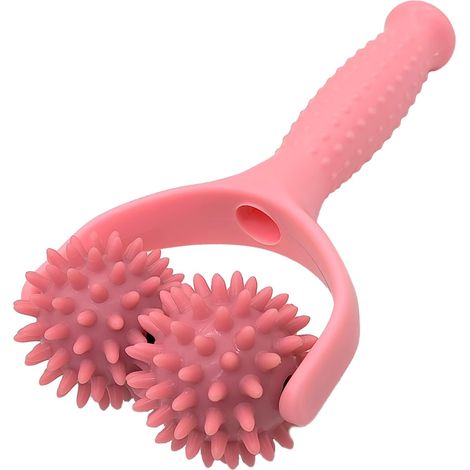Rouleau de massage anti-cellulite (rose) Rouleau de massage avec poignée-AquaForge