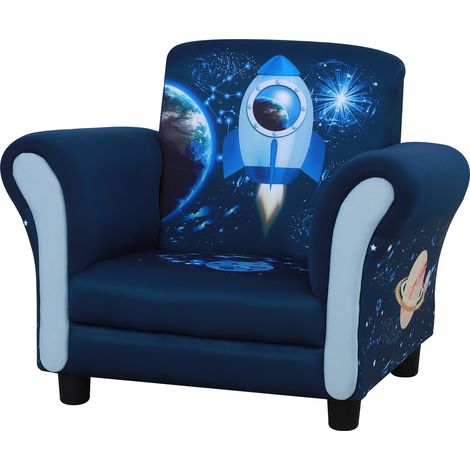 Child Armchair Kids Mini Sofa Chair Armrest, 59.5 x 43 x 46.5cm, Blue (1/5)