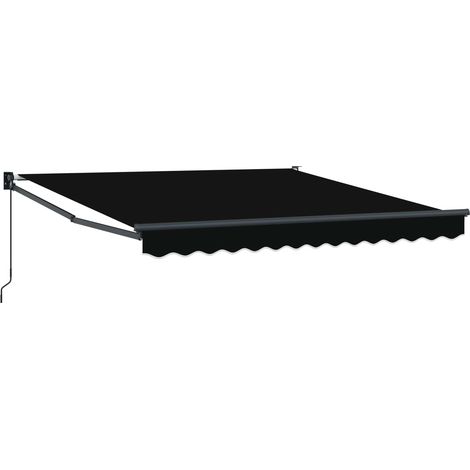 Maison Exclusive - Tenda Retrattile Nero 350 x 250 cm Poliestere e Alluminio