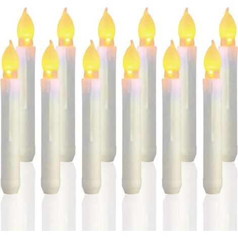 Lot de bougies LED sans flamme à piles style Harry Potter pour fêtes et décorations Noël 12 (1/5)