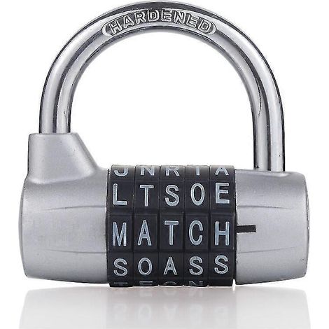 Cadenas à combinaison à 5 lettres pour valises, trousses de maquillage, casiers de gym, vélos (1/5)