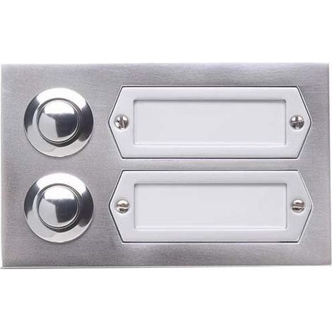 Grothe ETA 502 GA Placca per piani, fusione di alluminio, 2 pulsanti campanello, 55532