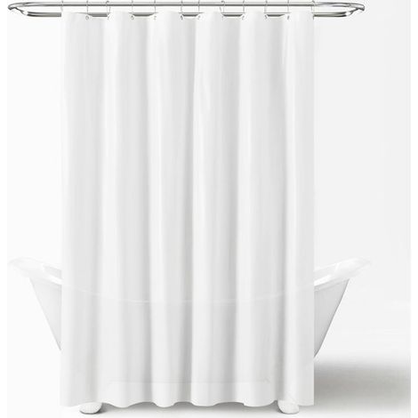 Rideau de douche imperméable et anti-moisissure 200×180cm, isolant thermique et coupe-froid, pour baignoire et salle de bain. (1/4)