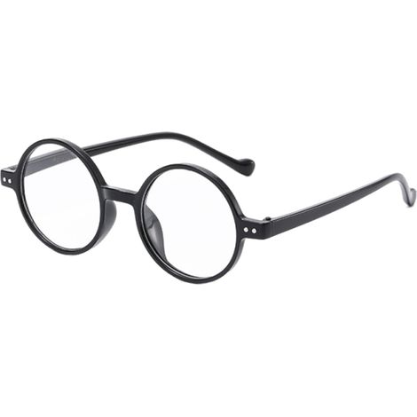 1 paire Lunettes de lecture anti-lumière bleue, verres HD, forme ronde, pour adultes et seniors (1/5)