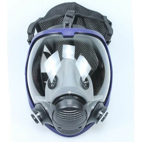 GROOFOO Masque respiratoire à masque intégral réutilisable, masque à gaz respiratoire à vapeur organique, masque à gaz en silicone à grande vue, corps de masque intégral (1/3)
