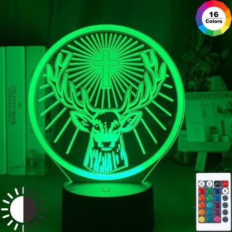 16 Farben mit Fernbedienung – Jägermeister LED-Nachtlicht, 16 wechselnde Farben, USB-Stromversorgung, Sleep-Timer
