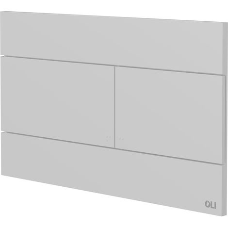 OLI Slim White 255mm Flush Plate with Rectangular Push Buttons (1/4)
