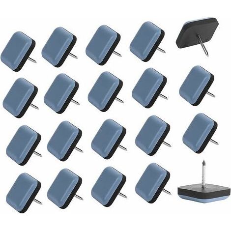 25 pièces Patins de Meubles en Téflon 25mm Auto-adhésif Patin Glisseur avec Clous pour Meuble Patins Autocollants pour Chaises et Fauteuils (1/5)