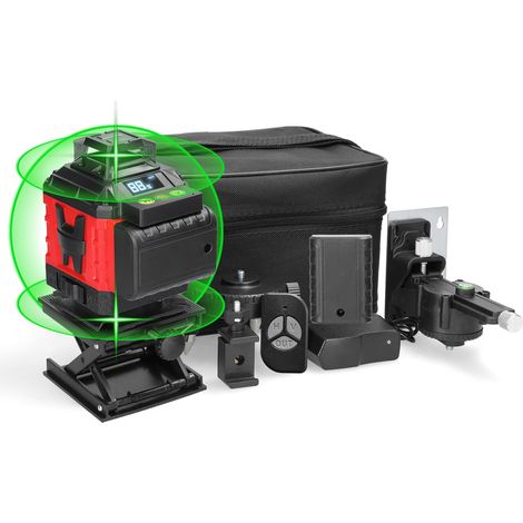 Niveau Laser Multifonction 16 Lignes - Auto-nivelant 3°, Rechargeable, pour Amélioration de l'Habitat (1/5)