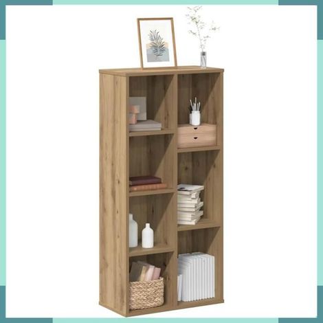 Bibliothèque - 852797 - chêne artisanal - bois d'ingénierie - 50 x 25 x 105 cm (1/5)
