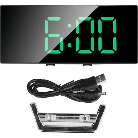 LED-Digitalwecker mit Lichtfunktion, speziellem Spiegeldesign und intelligenter Krümmung (1/5)