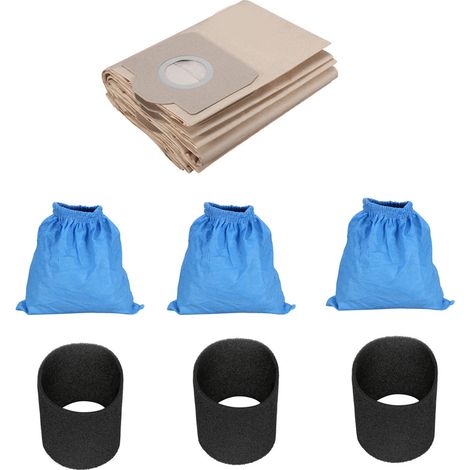 Kärcher 1 fabric bag, 1 filter cotton, 5 paper bags, motor protective cover accessories suitable for Kärcher WD1, WD2, WD3 (1/4)