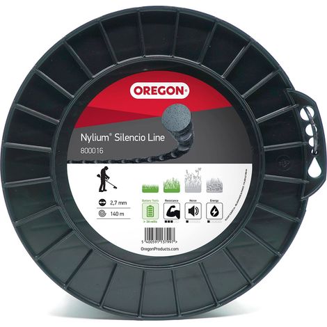 Filo decespugliatore Tondo Intrecciato Nylium Silencio Nero ø2.7mm/140m Oregon 800016
