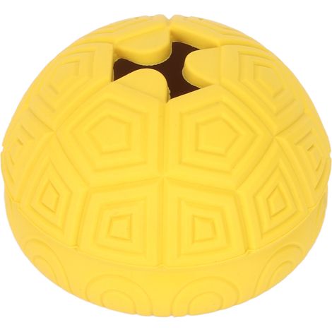 Balle à friandises pour animaux de compagnie, jouet interactif à mâcher et à broyer les dents, distributeur de croquettes pour chien en caoutchouc en forme d'écaille de tortue, grande taille (1/5)
