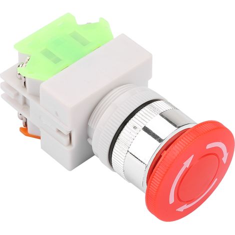 Bouton d'arrêt d'urgence autobloquant, en forme de champignon, raccord 22 mm, LAY37-11ZS (1/5)