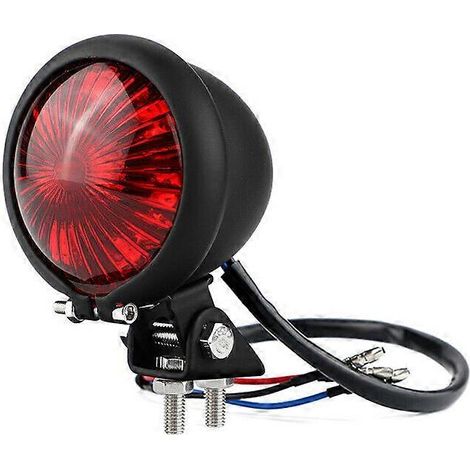 Feu arrière LED pour moto, feu stop, feu arrière LED pour Bobber, Chopper, Cafe, noir (1/5)