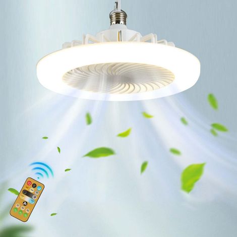 White Rechargeable Camping Fan Light 3 Color 3 Speed Remote E27 Energy Saving LED Box Magnetic For Home Bedroom (1/5)