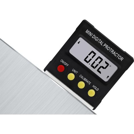 Mini Inclinomètre Électronique à Affichage Numérique, Affichage Magnétique de l’Angle, Plage de Mesure de 4 x 90°, Rapporteur d’Angle Numérique Compact et Portable pour l’Ingénierie et la Conception A (1/5)