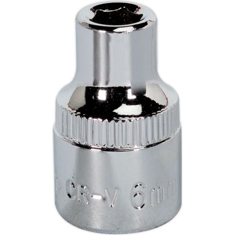 Sealey SP3806 Premier Fully Polished Socket 3/8"Sq Drive 6mm