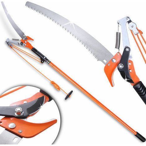 SEGA TAGLIARAMI SVETTATOIO TRONCARAMI DA GIARDINO ASTA TELESCOPICA MANICO LUNGO