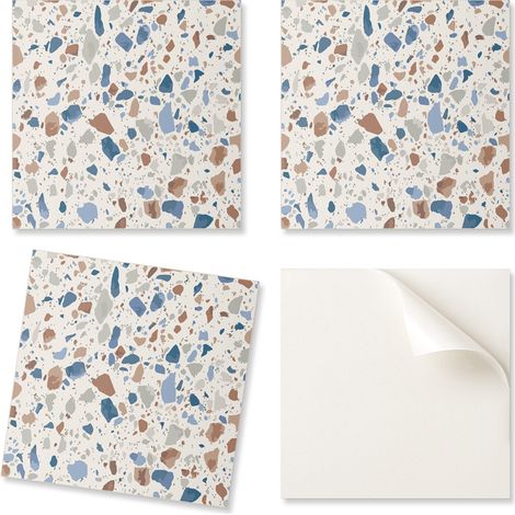 Baldosas de PVC adhesivas con motivo de piedra natural, perfectas para el pasillo, 20x20x20 cm.