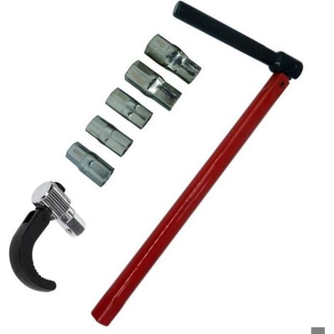 Clé écrou robinet – Acier outils, mâchoire 32mm, 7 embouts – Montage démontage mitigeur (1/3)
