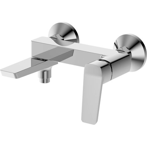 Mitigeur bain/douche mural FLERY, bras orientable, chromé (1/2)
