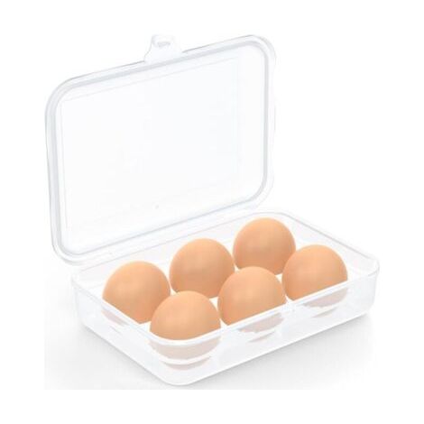 BUNTHAUS Lntyq 6 Grille Boite Oeuf, Boite a Oeufs en Plastique, Rangement Oeuf Range Oeuf, Boîte à Oeufs Plastique pour Frigo Réfrigérateur Camping, Conteneur de Stockage d'oeufs, Plateau à œufs