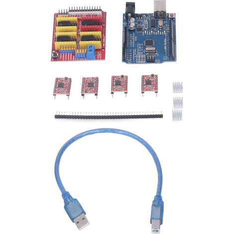 CNC Shield Erweiterungsplatine Treiber-Kit A4988 Schrittmotortreiber für 3D-Drucker V3 V4 Gravierer Teile Zubehör (1/5)