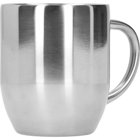 350-ml-Doppelwand-Kaffeebecher aus dickem Edelstahl 304 mit Henkel, beschriftet, fürs Büro (1/5)