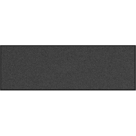 Tapis d'entrée rectangulaire 60 x 180 cm antidérapant moderne intérieur en polyamide anthracite (1/5)