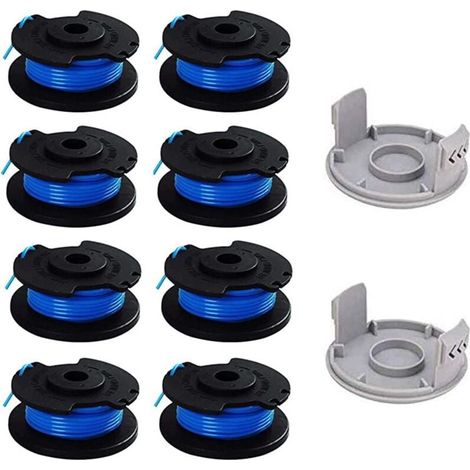 10 Pack Ryobi Replacement Spools for Ryobi One+ AC14RL3A Cordless Strimmer, 8 Spools + 2 Cutting Caps (1/4)