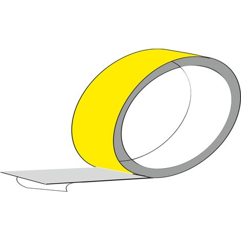 Rotolo Adesivo Rifrangente Giallo Prismatico, cm 5 x 10 mt