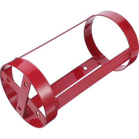 Support d'extincteur en acier rouge, robuste (1/5)