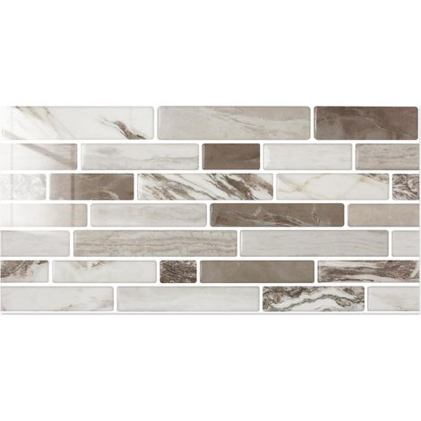 12 Pièces Credence Adhesive pour Cuisine Salle de Bain,15 x 30 cm (1/5)