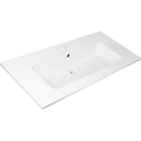 Lavabo ad incasso in mineral marmo 91x46 cm mobile composizione bagno confezione 1 (1/5)